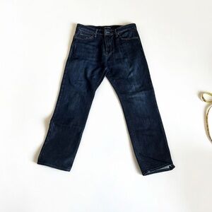 Mavi Men's 36/32 Modern Straight Leg Jeans in Dark Indigo "Deep Stanford" color